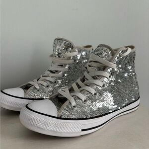 Silver Sequin Converse Chuck Taylor All Star
